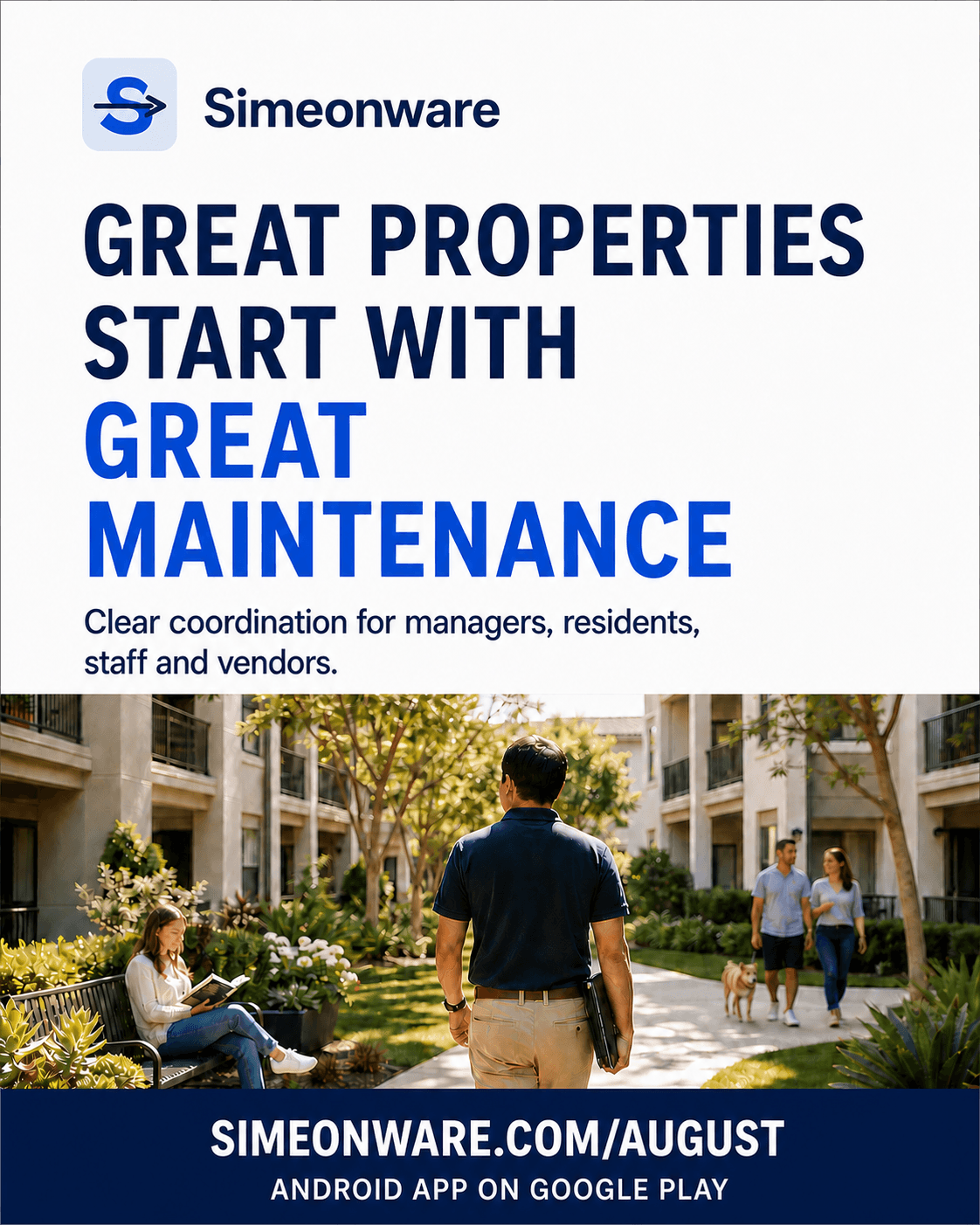 A well-maintained residential community supported by clear maintenance coordination